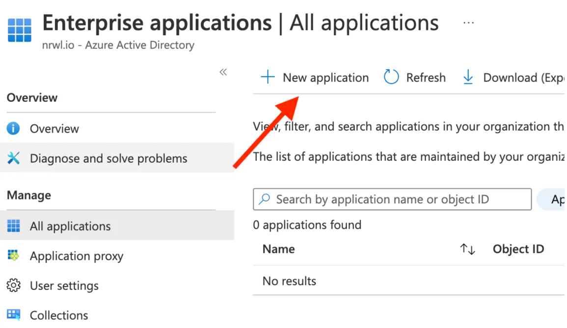 Select create your own application