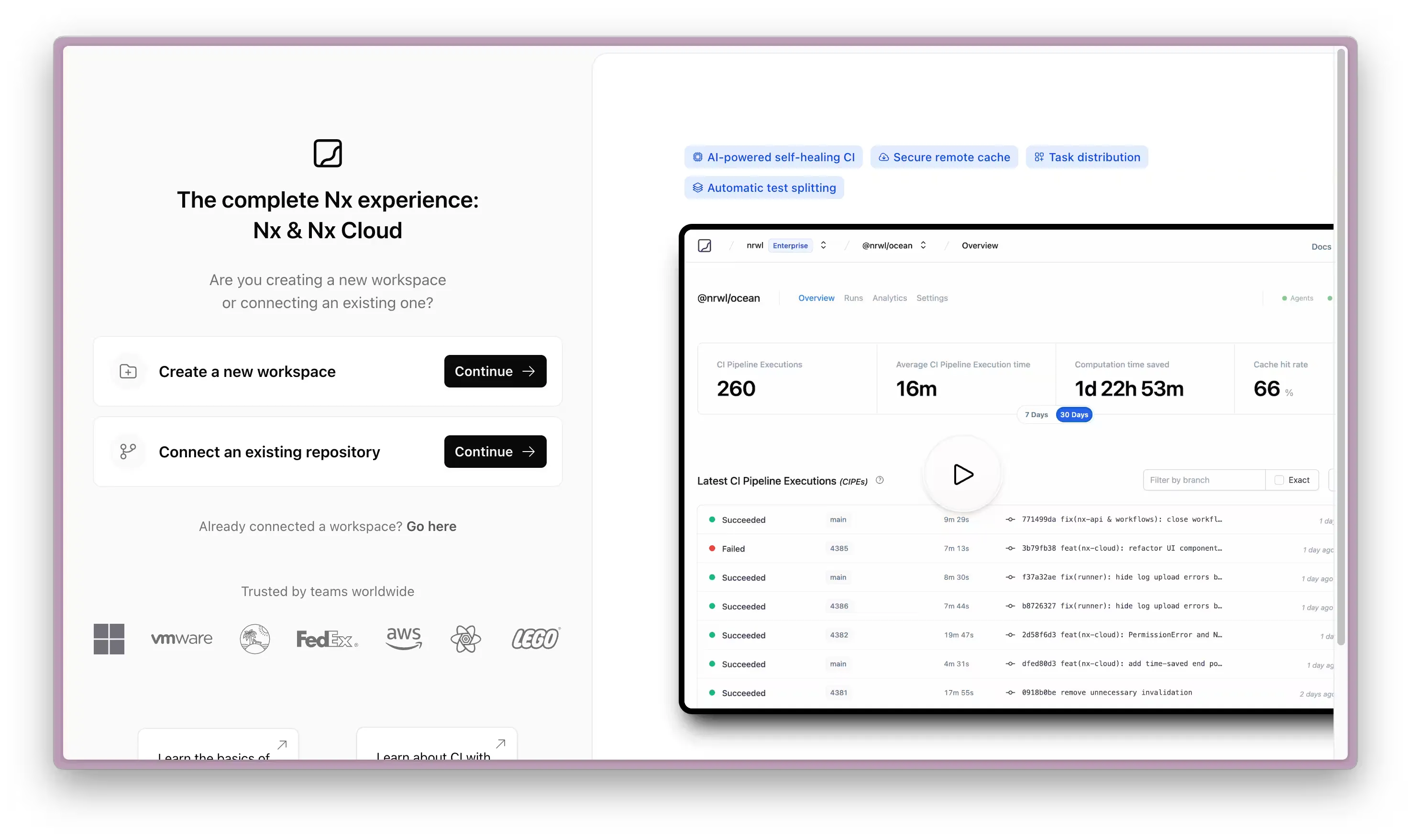 Nx Cloud onboarding