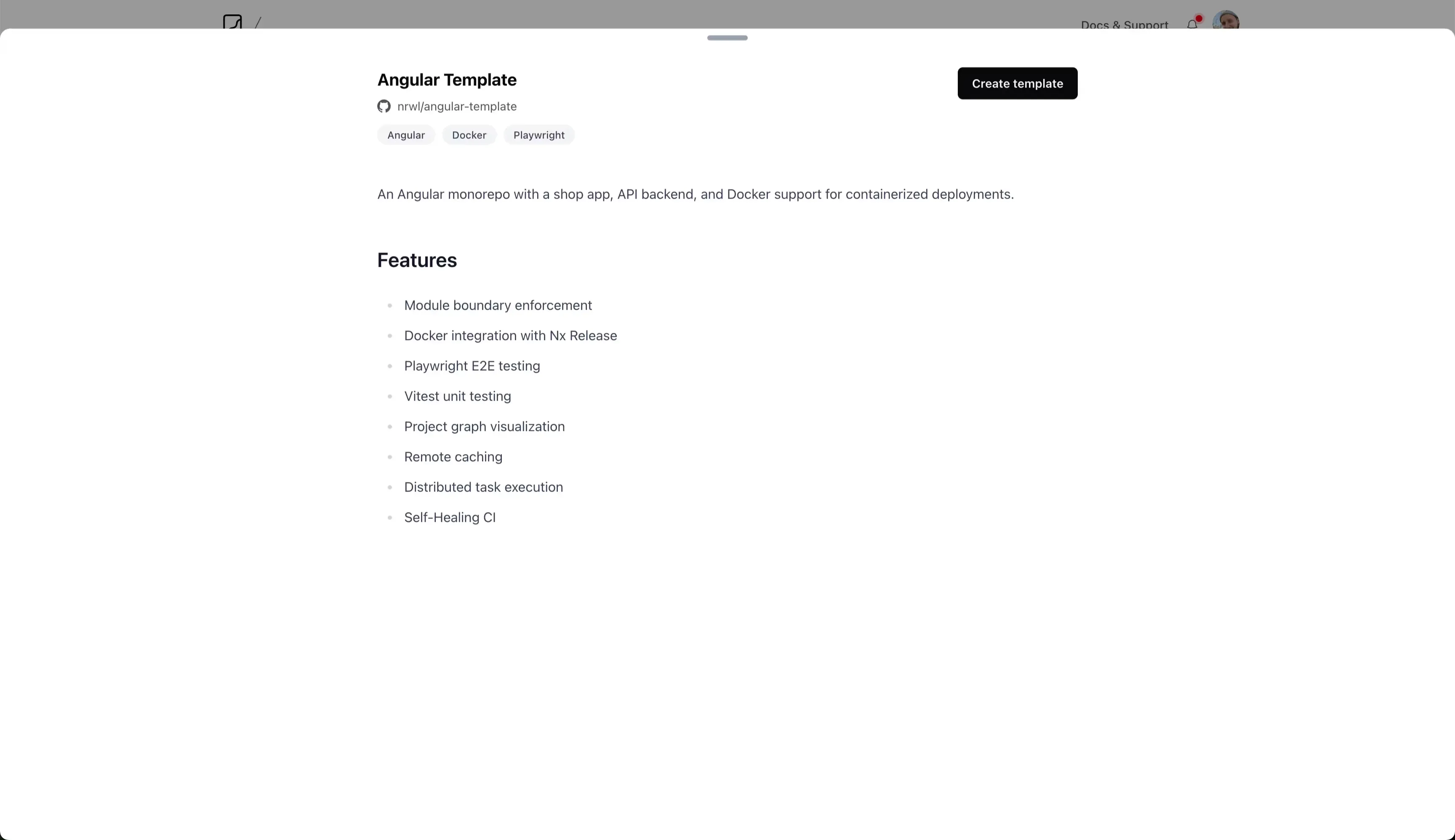 Template info sheet